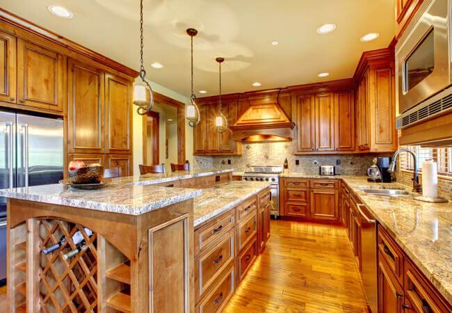 brown and tan kitchen interior